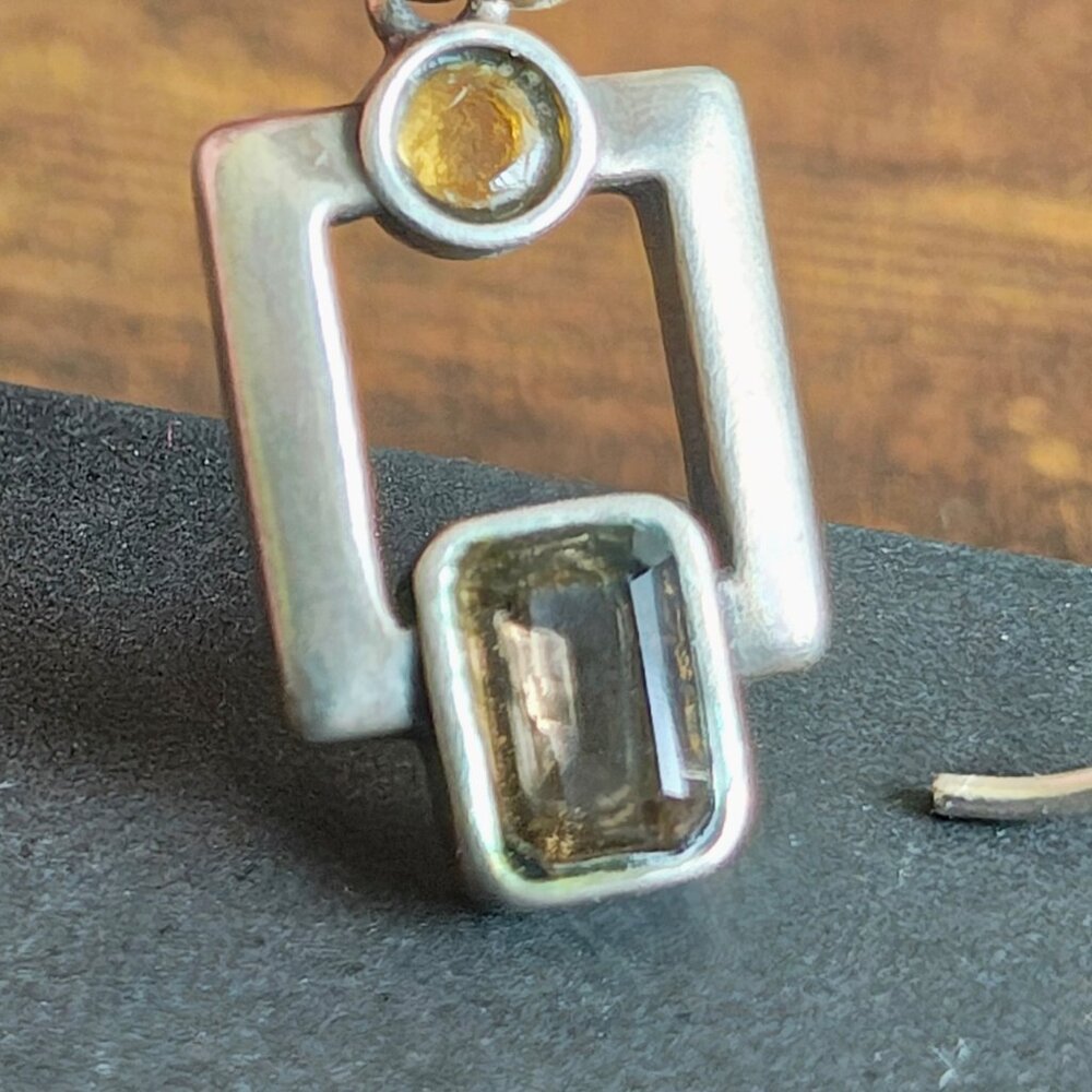 Vintage Gemstone SS Art Deco Earrings - Picture 4 of 7